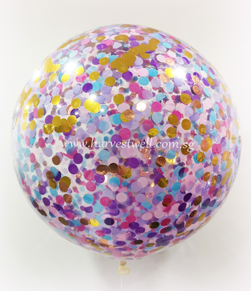 Jewel Crystal Confetti Jumbo Helium Latex Balloo
